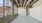 a concrete floor with windows